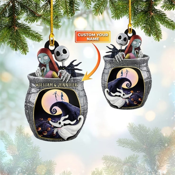 The Nightmare Before Christmas Jack & Sally Pendant Xmas Tree B