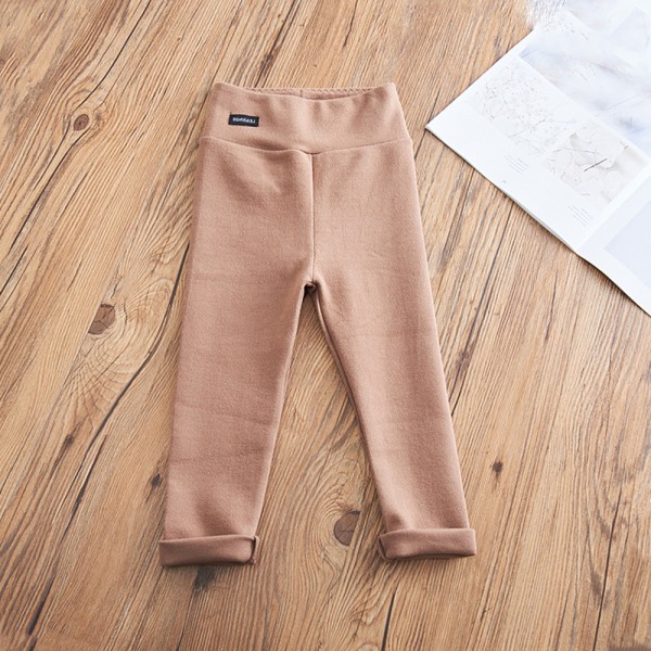 Kid Girls Casual Tights Bekväma byxor Mjuka byxor Leggings brown 122-128cm