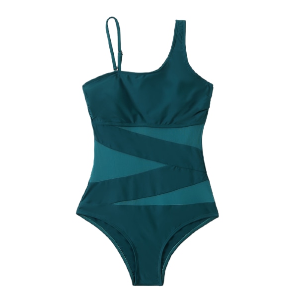 Baddräkt Dam Mesh Bikini En Delig Baddräkt Badkläder Strandkläder Sommar Green L
