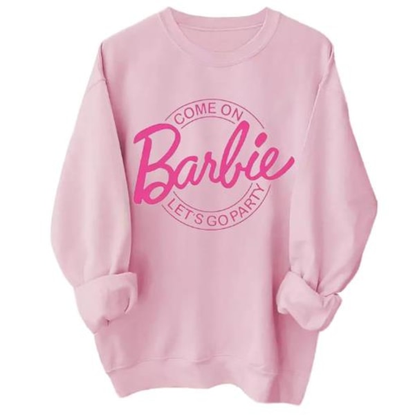 Barbie Letter Unisex Hoodie Sweatshirt Streetwear Jacka A L