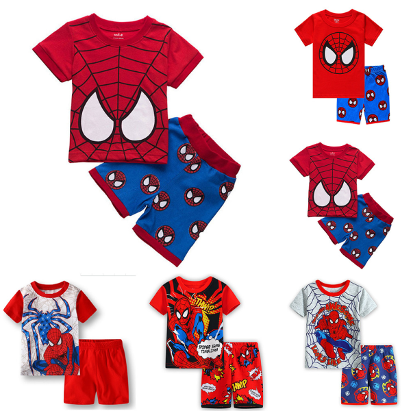Spiderman Short Sleeve Boys Loungewear Barndräkt Casual 110cm