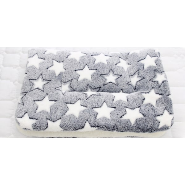 Stort Kæledyrs Flannel Tæppe Vinter Katte Kennel Blød Boks Måtte Bean Paste White 49*32cm