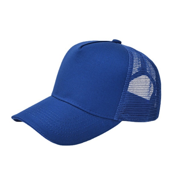 Truckerkeps i mesh för dam och herr, justerbar, ventilerande snapback-keps för utomhusbruk Royal Blue