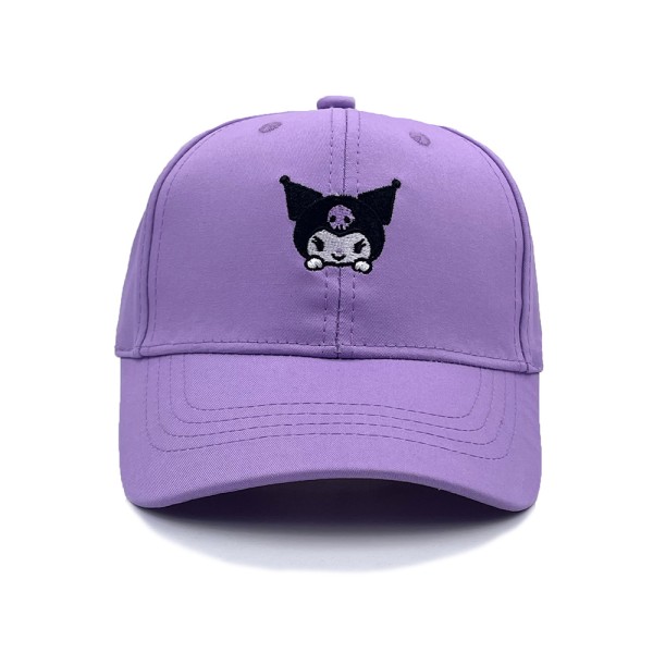 Broderad Kuromi Baseballkeps Barn Flickor Sommar Truckerhatt Solhattar Justerbar Kuromi