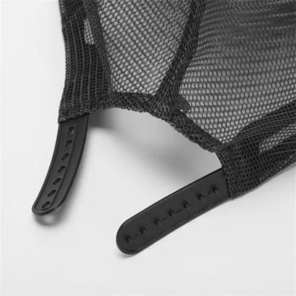 Truckerkeps i mesh för dam och herr, justerbar, ventilerande snapback-keps för utomhusbruk Black