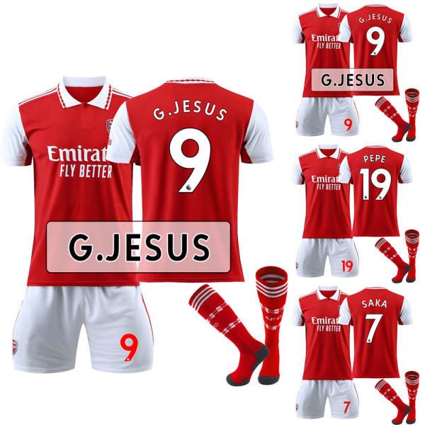 Arsenal Fc hemmatröja nummer 7 Saka Jersey World Cup Sports Set #9 10-11Y