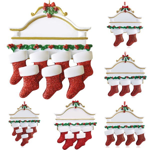 Julestrømper Juletre Hengende Dekor Hjemmefest DIY Gave 6pcs