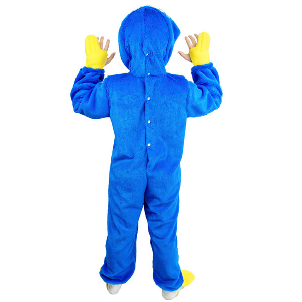 Poppy Playtime Huggy Wuggy Läskig Helkroppsdräkt Nattkläder Cosplay Blue L