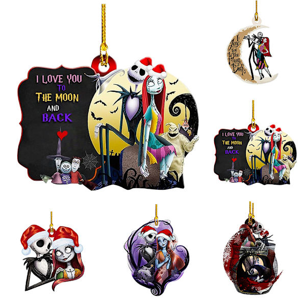The Nightmare Before Christmas Jack & Sally Hängande Julgranspynt E