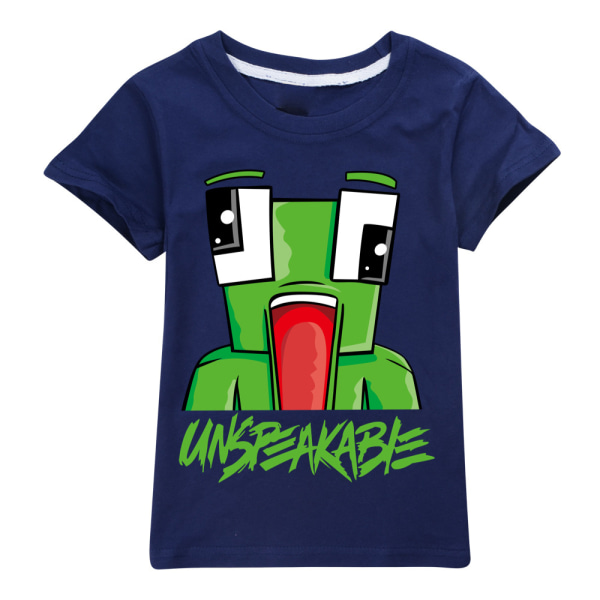 Kids UNSPEAKA-BLE Print Kortärmad T-shirt med rund hals Casual royal blue 140cm