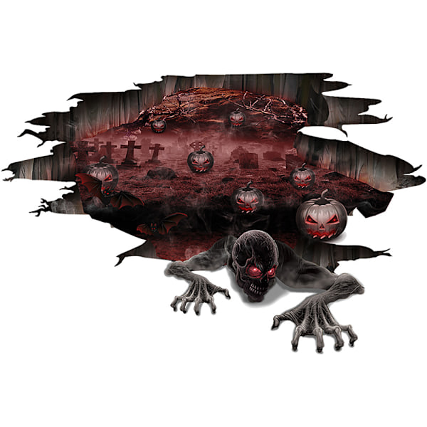 3D Halloween Lattian Koriste Juhlat Seinätarra