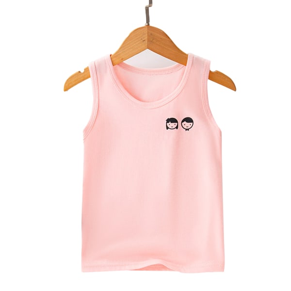 Tjejväst Ärmlös Baby Belly Care Underkläder Sommar T-shirt pink 130cm