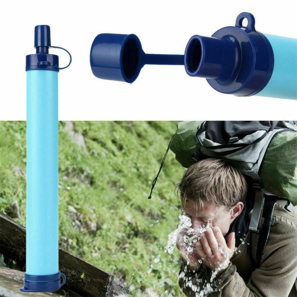 5st Bärbar Mini Vattenrening Filter Strån Camping