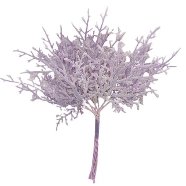 Jul konstgjorda blomma tall blad Xmas träd krans dekor Purple
