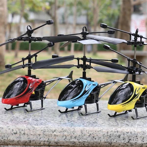 Surejoy Fjernstyret Helikopter One Key Take Off/Landing Fly blue