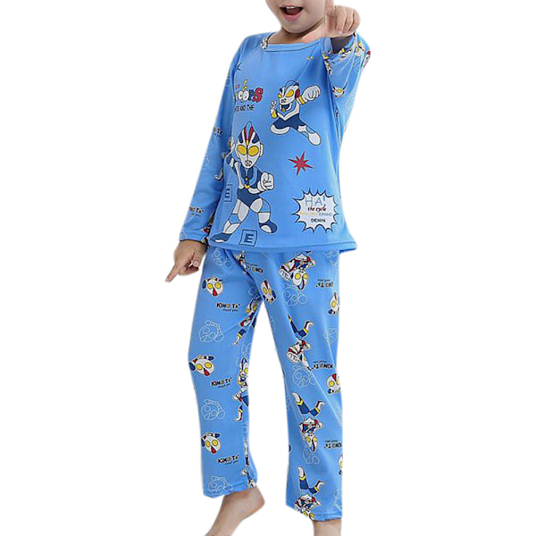 Barnens avslappnade bekväma långärmade hemmaplagg pyjamas med tecknade motiv Bell Superman 146-152cm