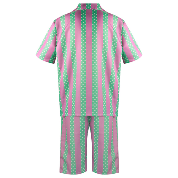 Ken-asu miesten rento raidallinen paita ja shortsit rantavaatteet 2XL