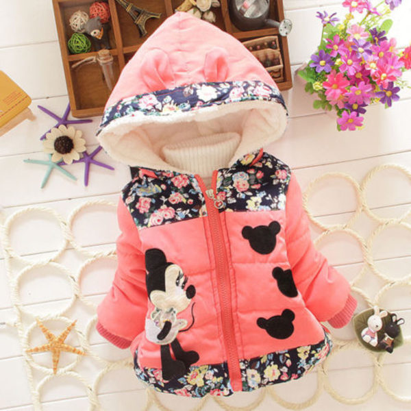 Børn Baby Piger Tegneserie Minnie Mouse Rose Red