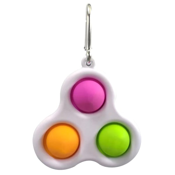 Baby Kids Sensory Simple Dimple Key Ring Toy Blädderbräda present Pink Orange Green