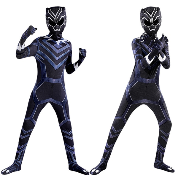 Black Panther 2 Kids Pojkar Halloween Cosplay Party Jumpsuit 130cm