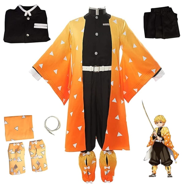 5-pack Demon Slayer Anime Kimono Cosplay Kostym för Barn Halloween 3XL