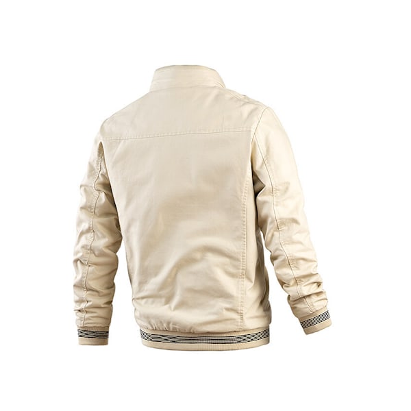 Herrar Pilotjacka Casual Höst och Vinter Militärjacka Vattentät Vindjacka Khaki XL