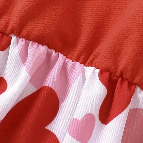 Flickor Barn Prinsessa Ärmlös Blommig Tank Klänning Barn Sommar Semester Fest Sommarklänning Red 120cm