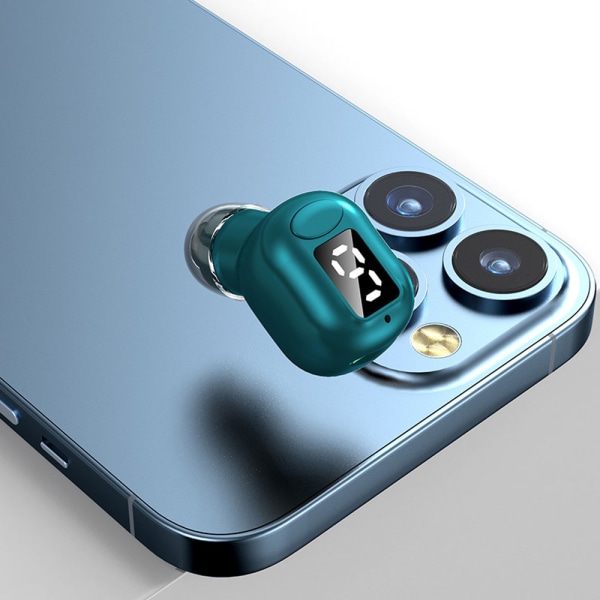 M5 Bluetooth-hörlurar Mini In Ear Små Hörlurar Med Lång Standby-tid green