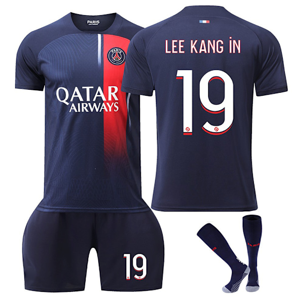 2024-2025 Fotbollströja Barn Med Strumpor No.19 LEE KANG iN Fotboll 24