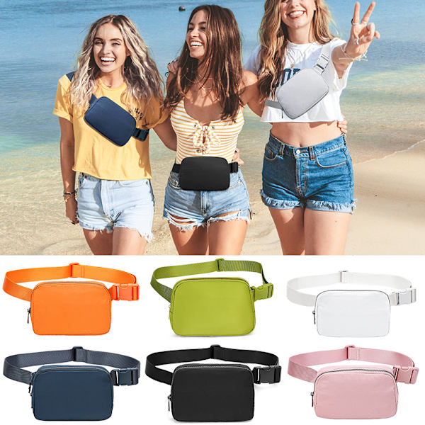 Muotivyölaukku miehille ja naisille, crossbody-laukku, vyötärölaukku orange
