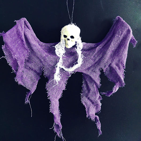 12'' Halloween Skummel Fest Hengende Dekorasjoner Skjelett Prop purple