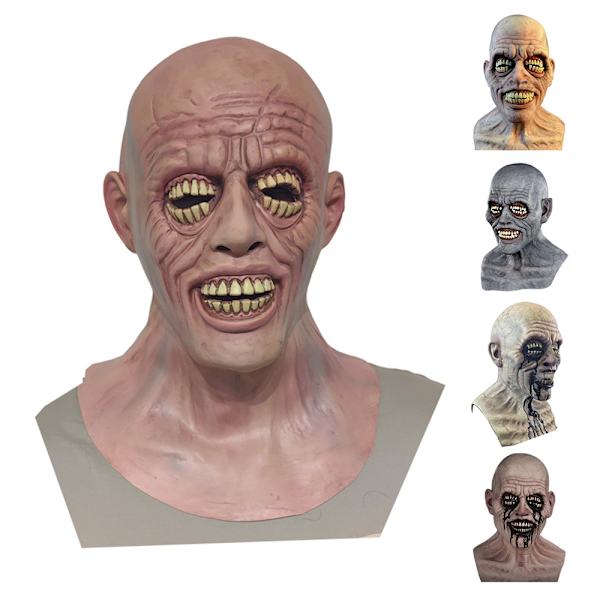Människohuvudmask Halloween Kostym Skräcktillbehör D