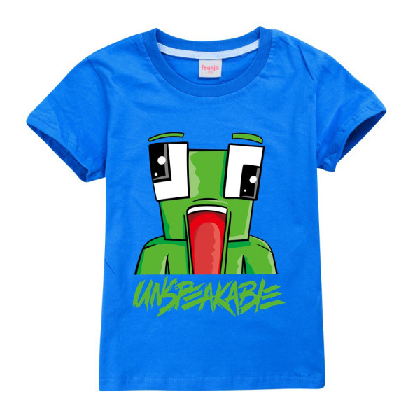 Kids UNSPEAKA-BLE Print Kortärmad T-shirt med rund hals Casual blue 150cm