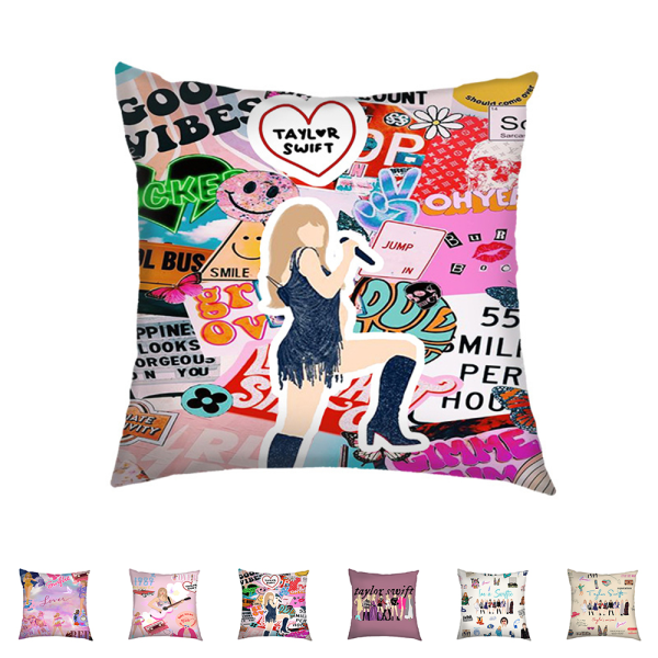 Taylor Swift Kuddeöverdrag / Örngottsöverdrag PRESENT Heminredning 45x45cm C 45*45cm