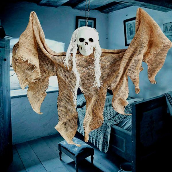 12'' Halloween Skummel Fest Hengende Dekorasjoner Skjelett Prop red