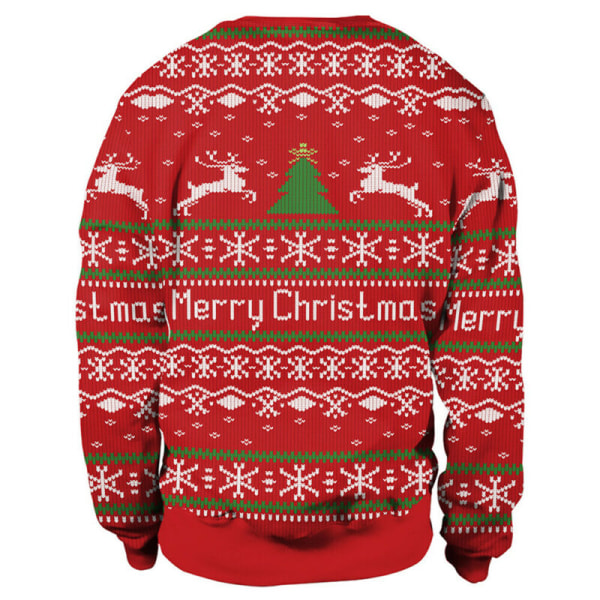 Dam Jul Långärmad Sweatshirt Casual Lös Blus Toppar C