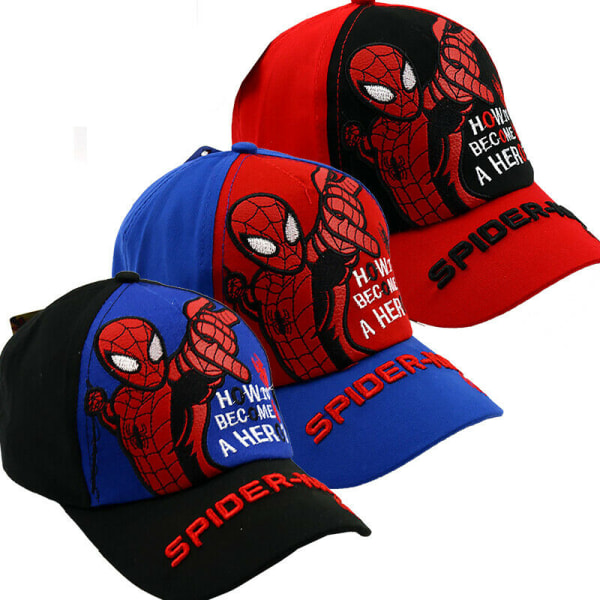 Barn Pojkar Spiderman Snapback Justerbar Basebollkeps Red