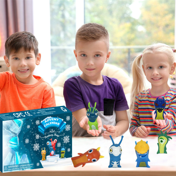 2023 barns julnedräkningskalender Holiday Elf Figurer