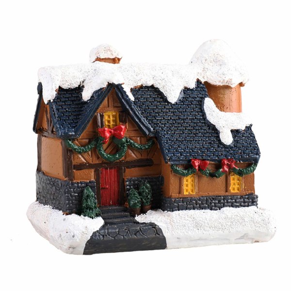 Ljusstark LED Mini Byhus Juldekoration Julpynt H