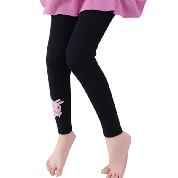 Barnflickors Enhörningsleggings Höst Vinter Strumpbyxor Mjuka Värmande Black 140cm