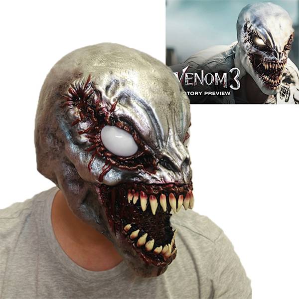 Halloween-naamio Led-valolla, valaiseva Venom-naamio, klubibileet, cosplay, pelottavat naamiot, hienot asusteet