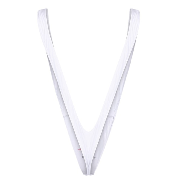 Rolig Jultomte Reindeer Tanga G-String Kalsonger Jul Cosplay Underkläder för Män White
