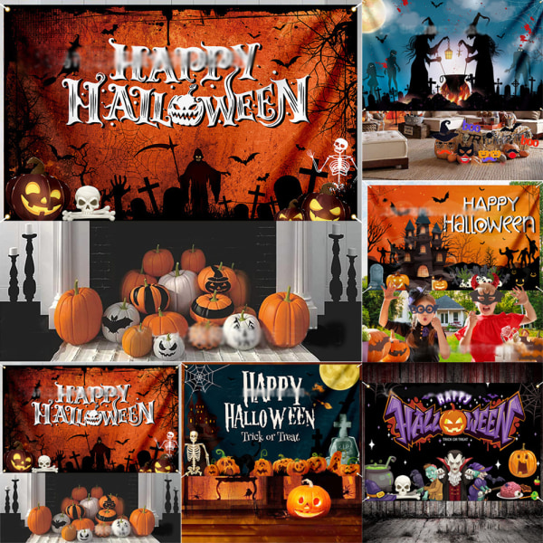 Halloween Pumpa Bakgrundsdekoration för Soffor och Heminredning A