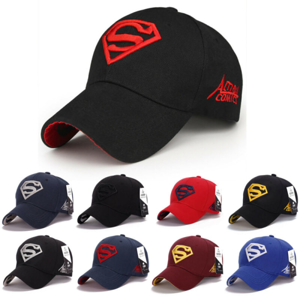 Vinter Superman Pojk Baseballkeps Snapback Sport Justerbar Hatt red+blue