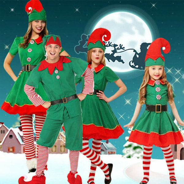 Jultomte Kläder för Föräldrar och Barn - Festdräkt Women