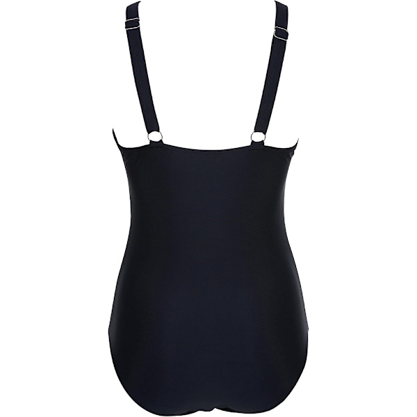 Polstret bikini badedragt til kvinder mesh ét stykke monokini badetøj svømmedragt Black M