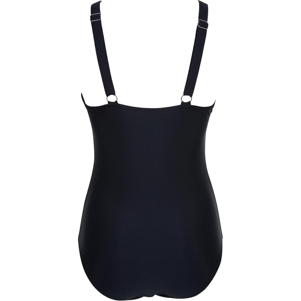 Vadderad bikinibaddräkt för kvinnor i ett stycke Monokini baddräkt Black XL