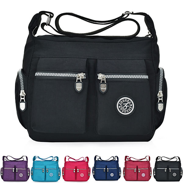 Damväska Messenger Cross Body Bag Kvinnor Axelväska Semester Resväska Handväskor Blue