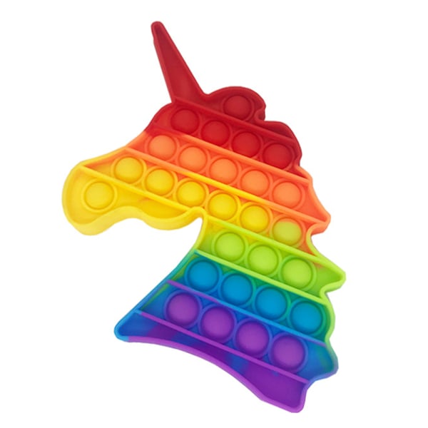 Push Pop It Fidget Toy Bubble Sensory Kid Vuxenspel Present Unicorn Shape