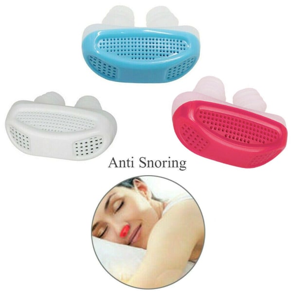 Micro Anti Snoring Fit Sömnapné Stop Snore Aid Stopper red